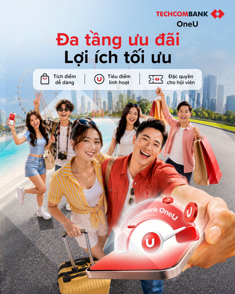 Tích U-Point dễ dàng, đổi voucher thuận tiện trên Techcombank OneU.