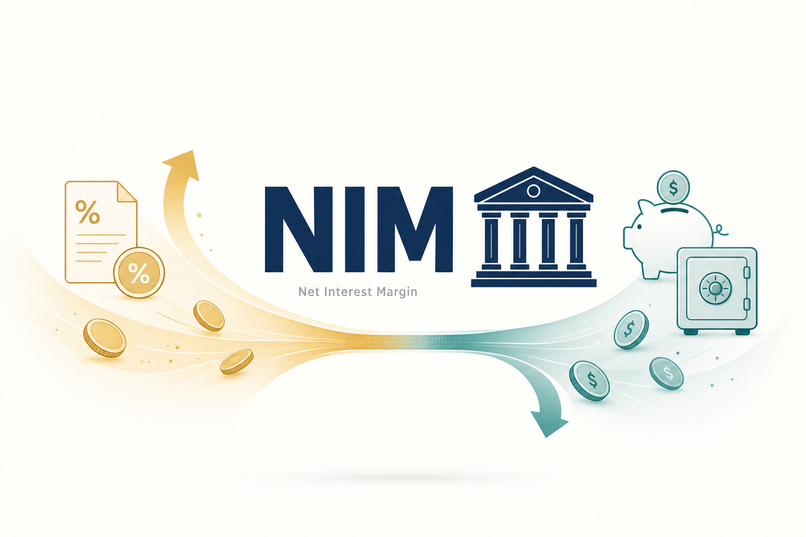 NIM là chỉ số phản ánh biên lãi ròng của ngân hàng trong một kỳ.