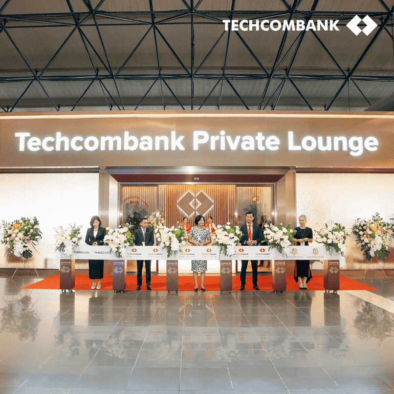 Phòng chờ sân bay cao cấp Techcombank Private Lounge.
