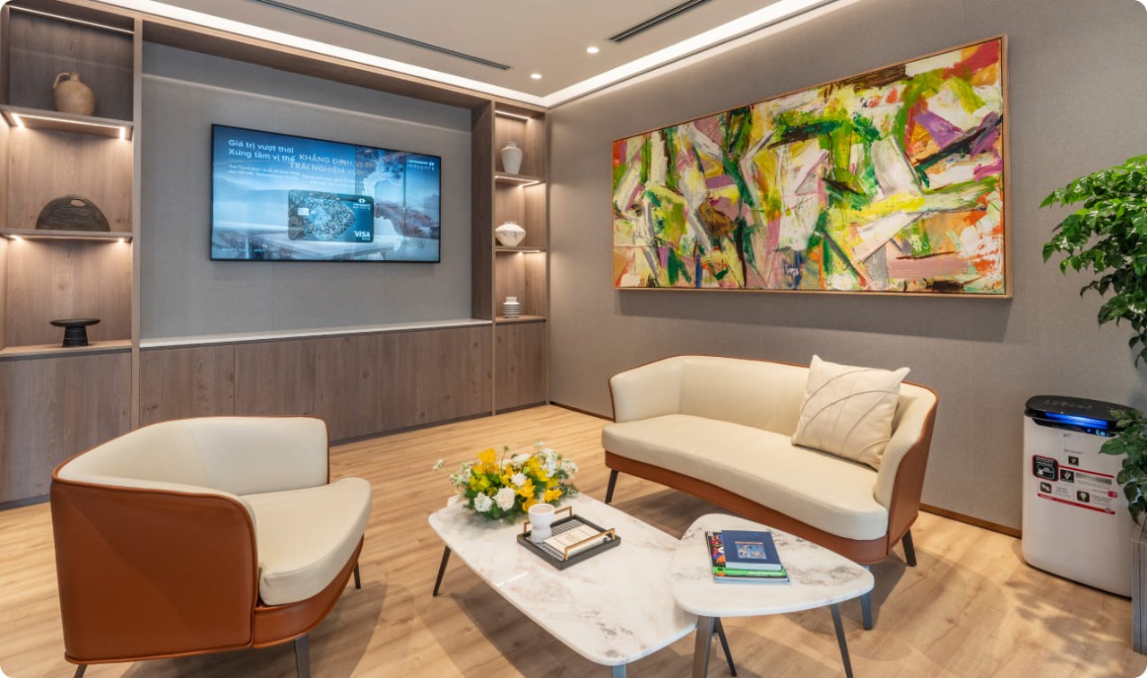 Phòng chờ Techcombank Private Lounge