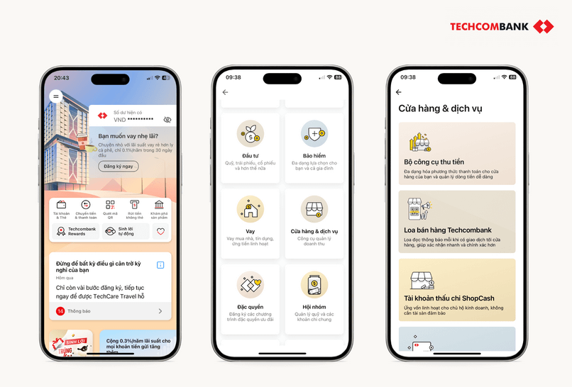Khám phá giải pháp quản lý chuỗi cửa hàng trên Techcombank Mobile.