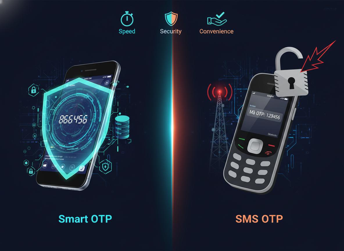 Smart OTP có nhiều ưu điểm vượt trội với mức độ bảo mật giao dịch cao và giao dịch thuận lợi