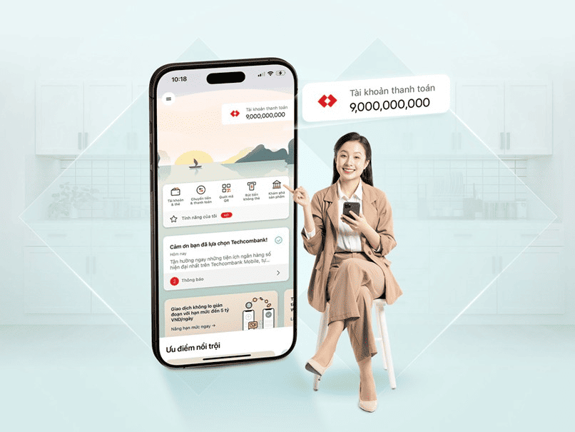 Không có hạn mức tối đa cho số dư tài khoản thanh toán.