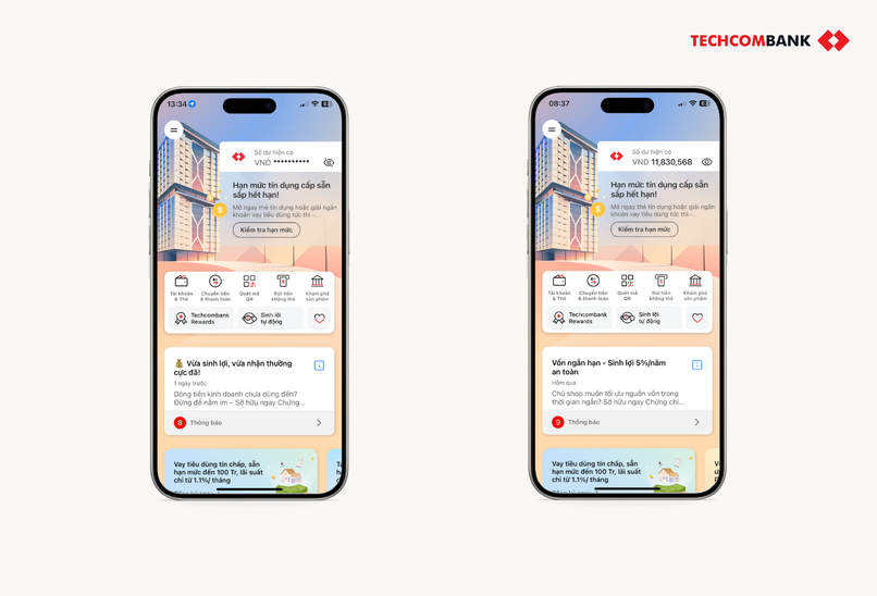 Tra cứu số dư hiện có trên ngân hàng số.