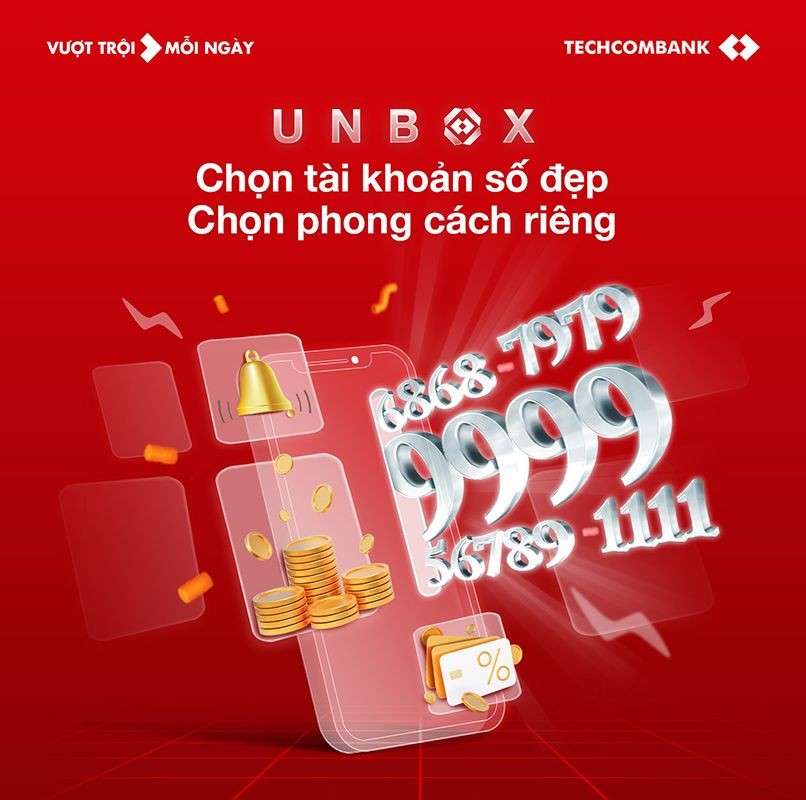 Tài khoản số đẹp Techcombank cho phép khách hàng tự chọn các dãy số theo sở thích.