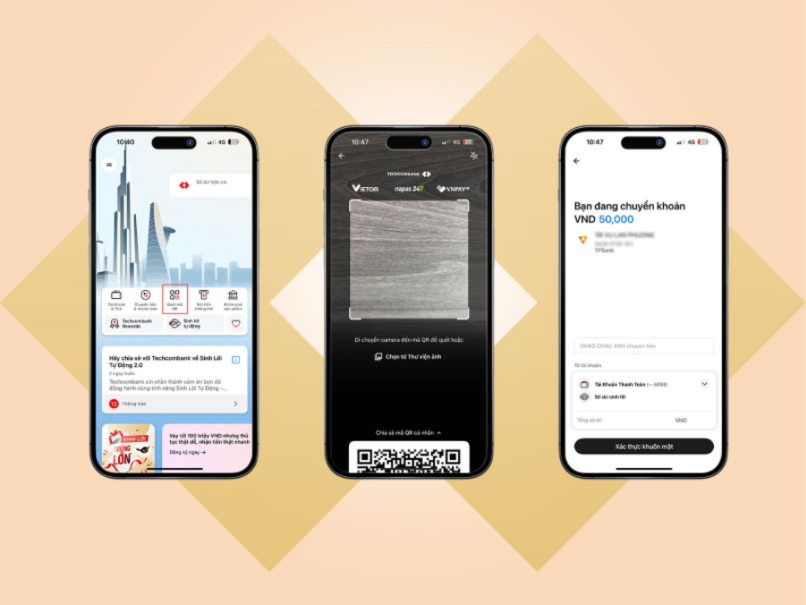 Cách chuyển tiền bằng mã QR.