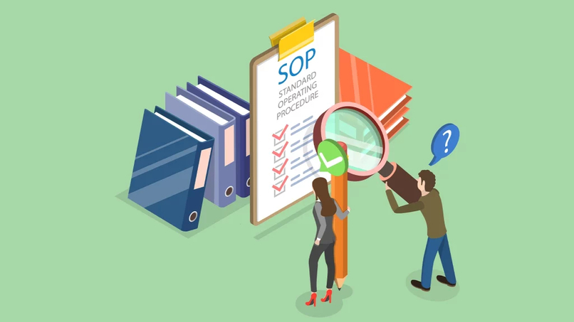Doanh nghiệp áp dụng SOP thống nhất thông qua phân quyền, phê duyệt, số hóa và rà soát quy trình định kỳ.