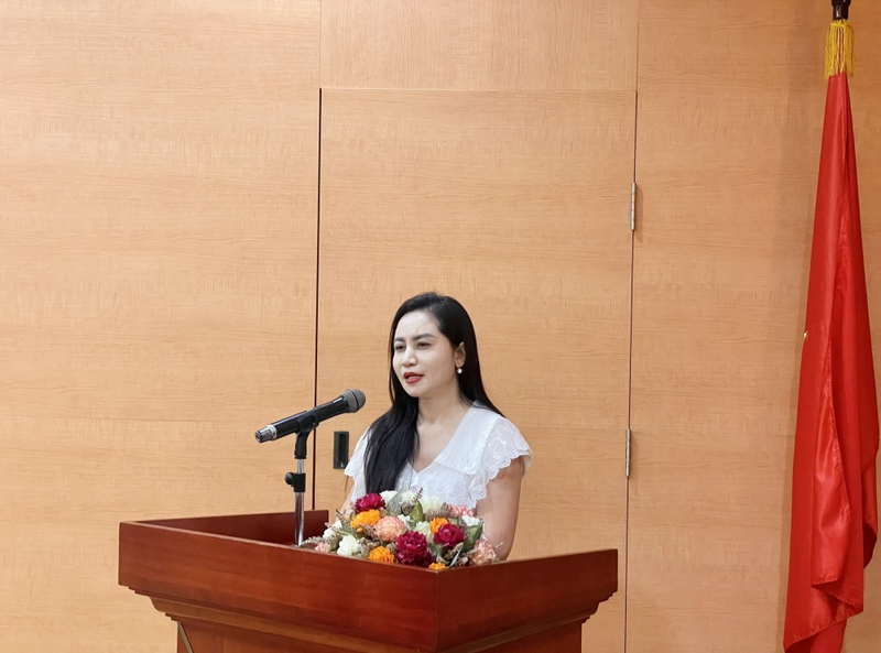 TS. Nguyễn Thị Hiền phát biểu tại Hội thảo phổ biến kết quả Đề tài khoa học và công nghệ cấp Bộ.