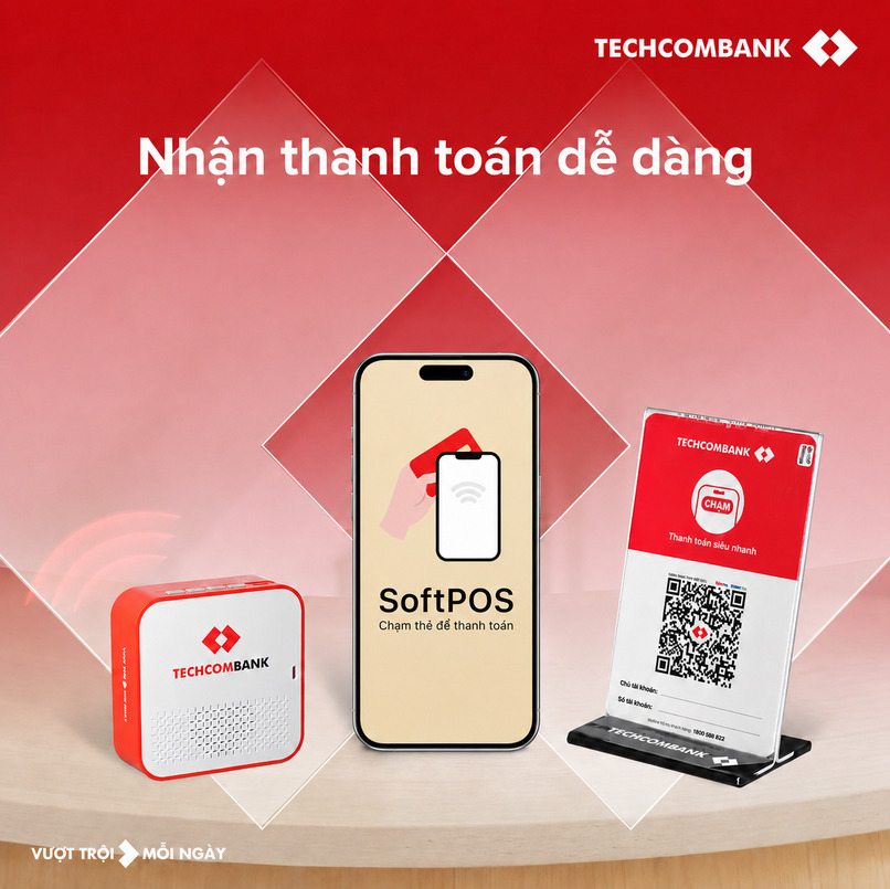 Nhận thanh toán dễ dàng với hệ giải pháp từ Techcombank.