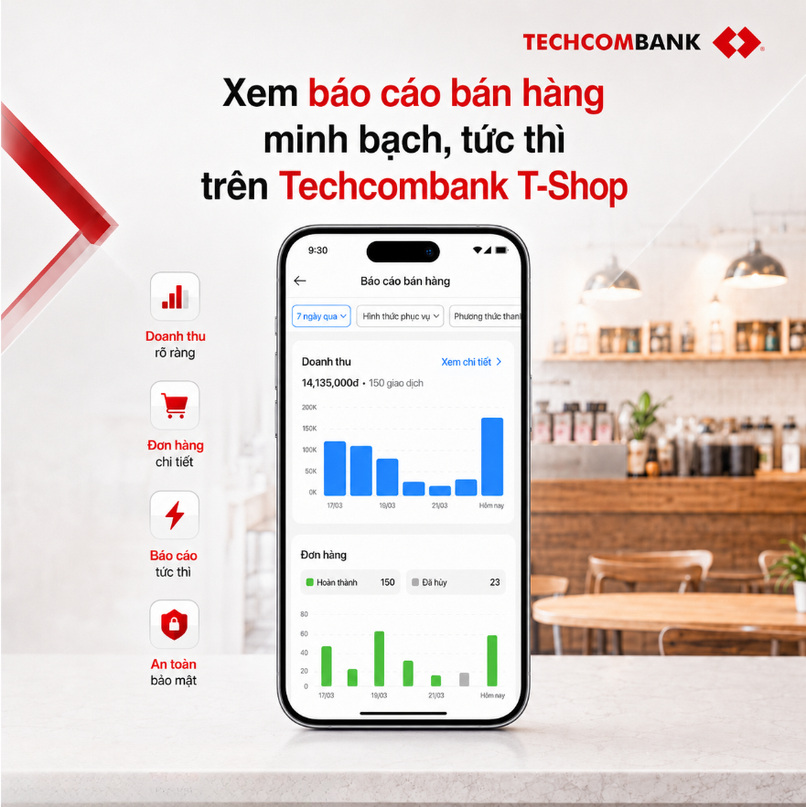 Báo cáo bán hàng rõ ràng, minh bạch giúp chủ hộ quản lý hàng hóa dễ dàng, khoa học.