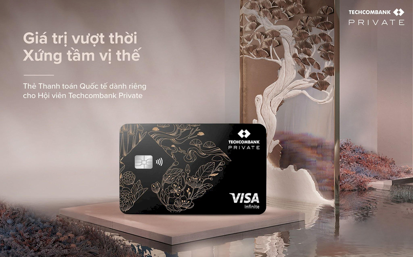 Thẻ thanh toán Techcombank Private.