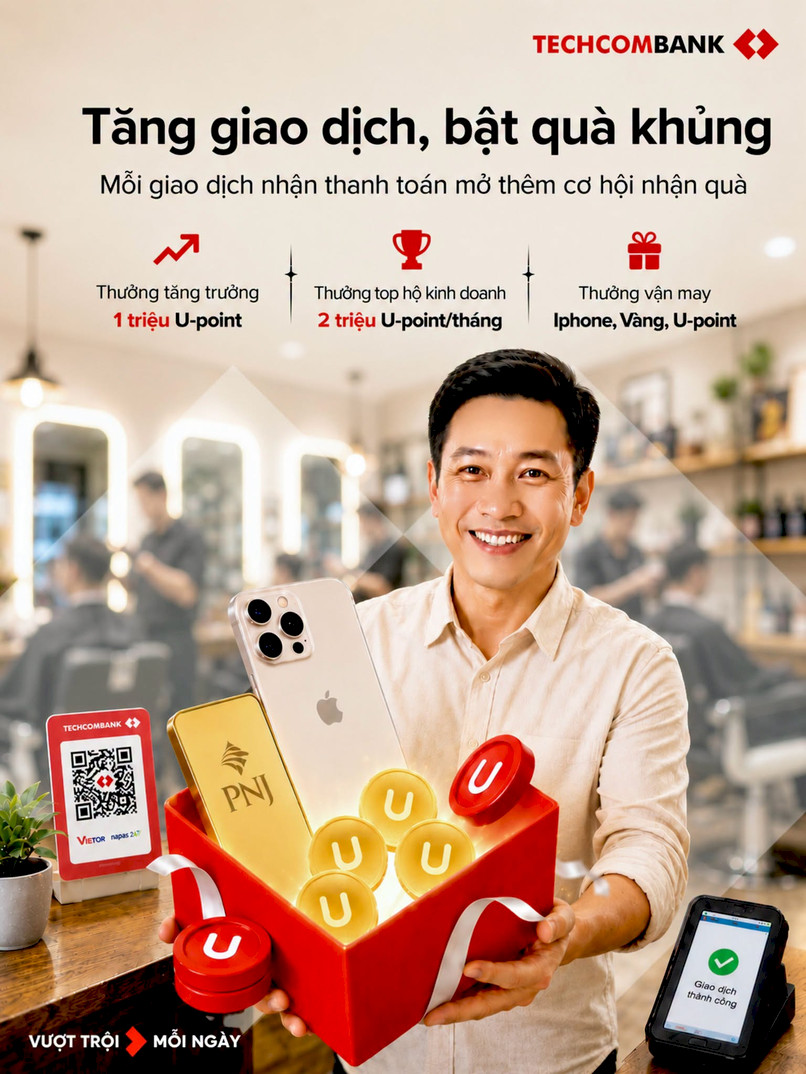 Tăng đơn thần tốc nhận thưởng vượt mốc là chương trình dành riêng cho các chủ cửa hàng tham gia hệ sinh thái Techcombank.