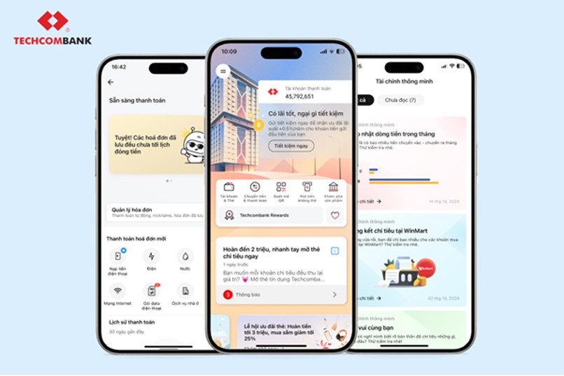 Giao dịch qua Techcombank Mobile - nhận ngay điểm thưởng Techcombank Rewards.