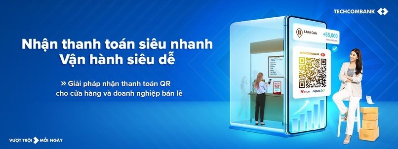 Giải pháp tạo mã QR cửa hàng của Techcombank.