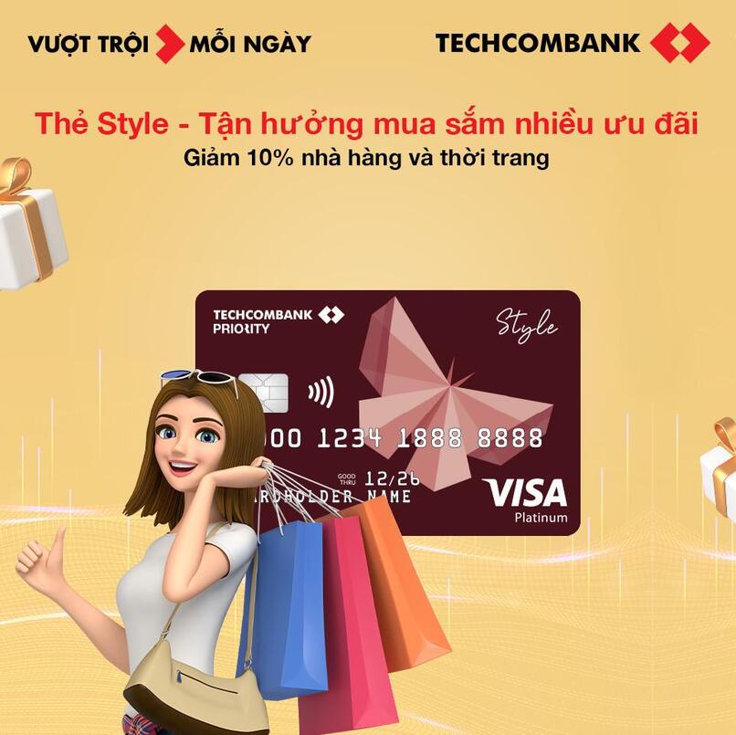 Chủ thẻ tín dụng Techcombank Visa Style sẽ tận hưởng nhiều ưu đãi 
