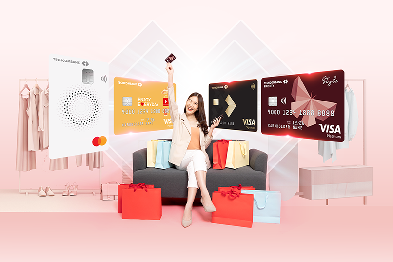 Sử dụng thẻ tín dụng Techcombank mua sắm online, không lo thiếu ưu đãi.