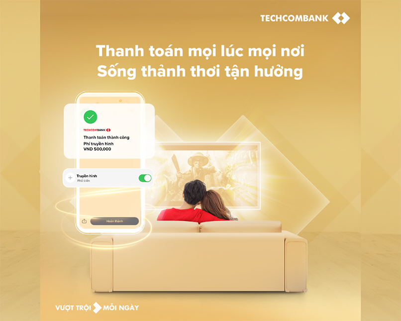 Sử dụng thẻ tín dụng Techcombank, dễ dàng thanh toán mọi lúc mọi nơi.