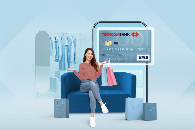 Techcombank Visa Classic hỗ trợ thanh toán trong và ngoài nước.