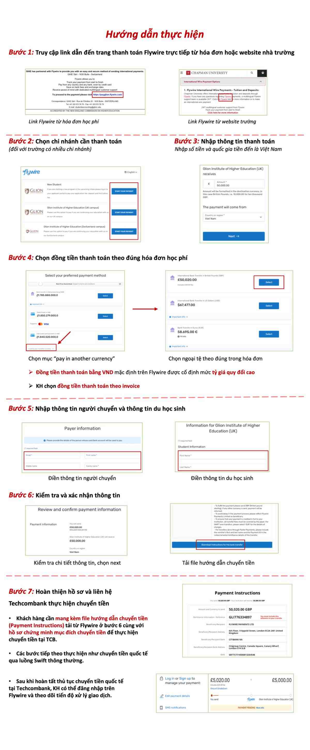 Hướng dẫn thanh toán qua Flywir