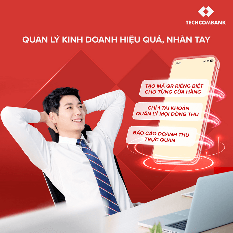 Quản lý kinh doanh hiệu quả với bộ giải pháp từ Techcombank.