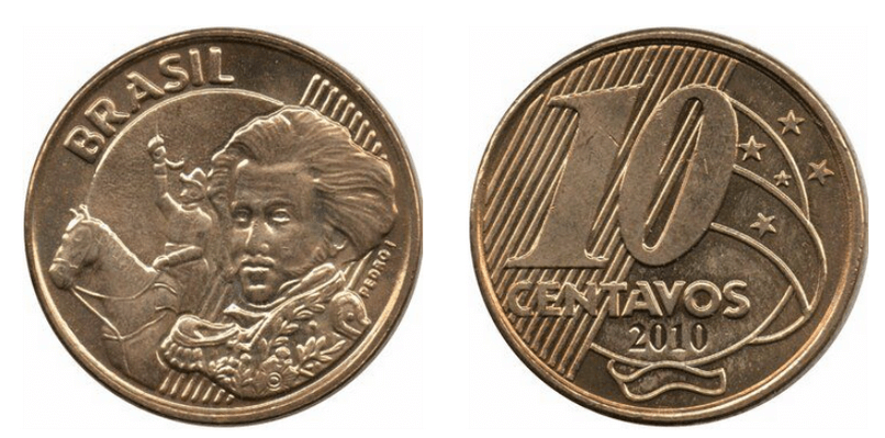 Hình ảnh đồng 10 Centavos Brazil.