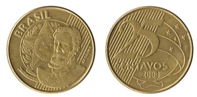 Hình ảnh đồng 25 Centavos Brazil.