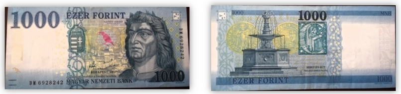 Tờ 1,000 Forint Hungary.