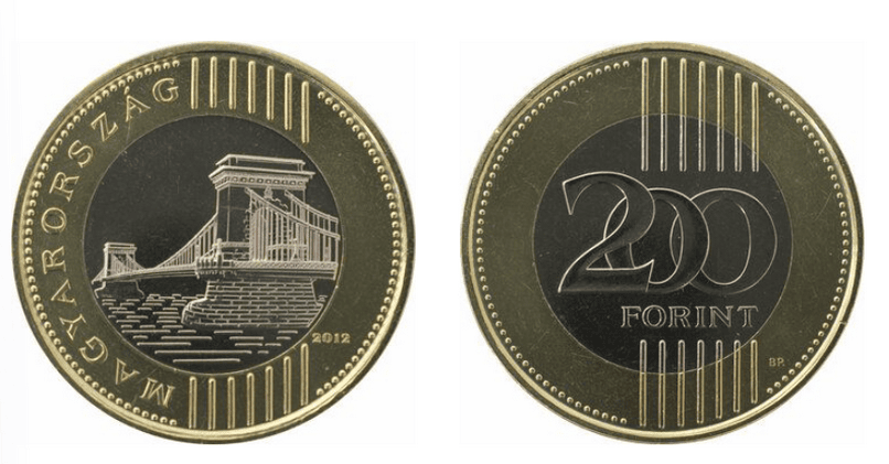 Đồng 200 Forint Hungary.