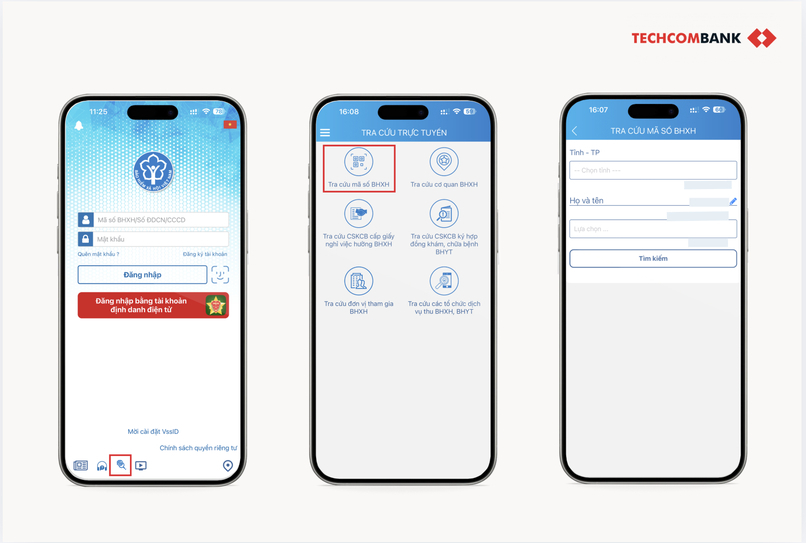 Tra cứu số BHXH trên ứng dụng VssID.
