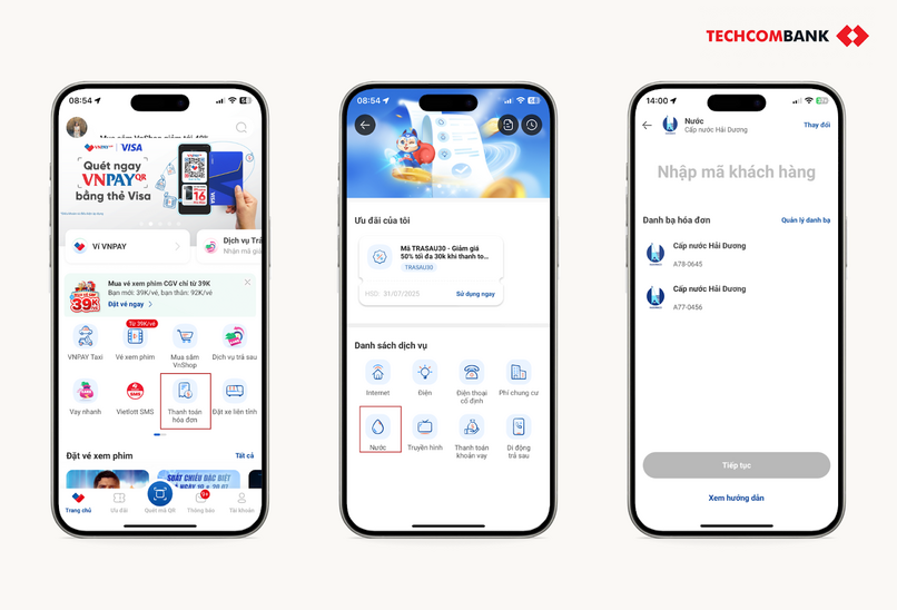 Hướng dẫn thực hiện trên ví VNPAY.