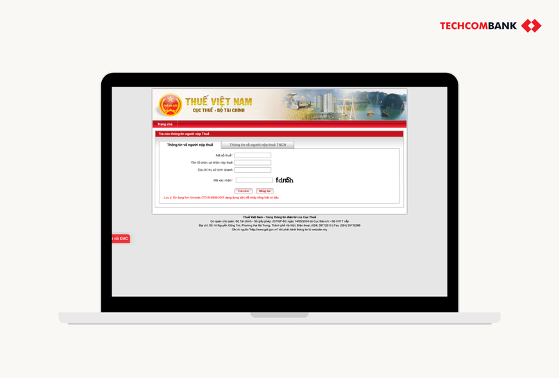 Tra cứu mã số thuế hộ kinh doanh trên website Tổng Cục Thuế.
