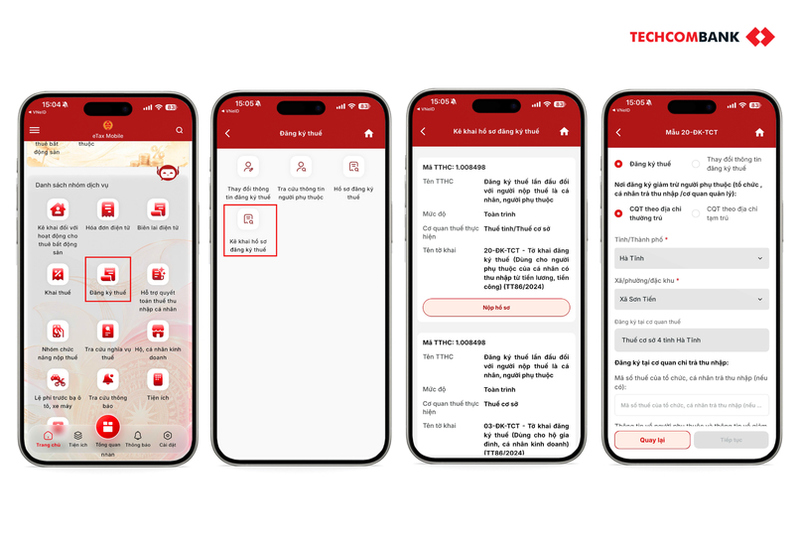 Hướng dẫn đăng ký người phụ thuộc qua eTax Mobile. 

