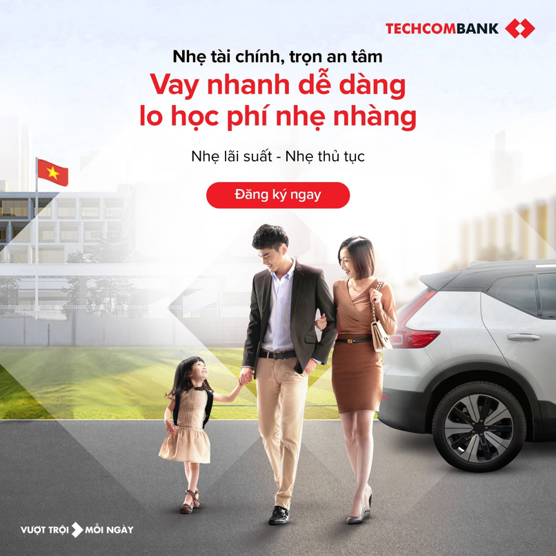 Vay tiêu dùng tín chấp trả góp online ngay trên Techcombank Mobile. 