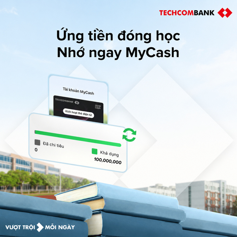 Ứng tiền đóng học, trả góp thuận tiện với MyCash. 