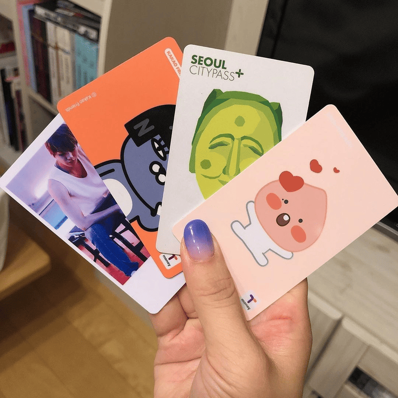 Thẻ giao thông để chi tiêu tại Hàn Quốc.