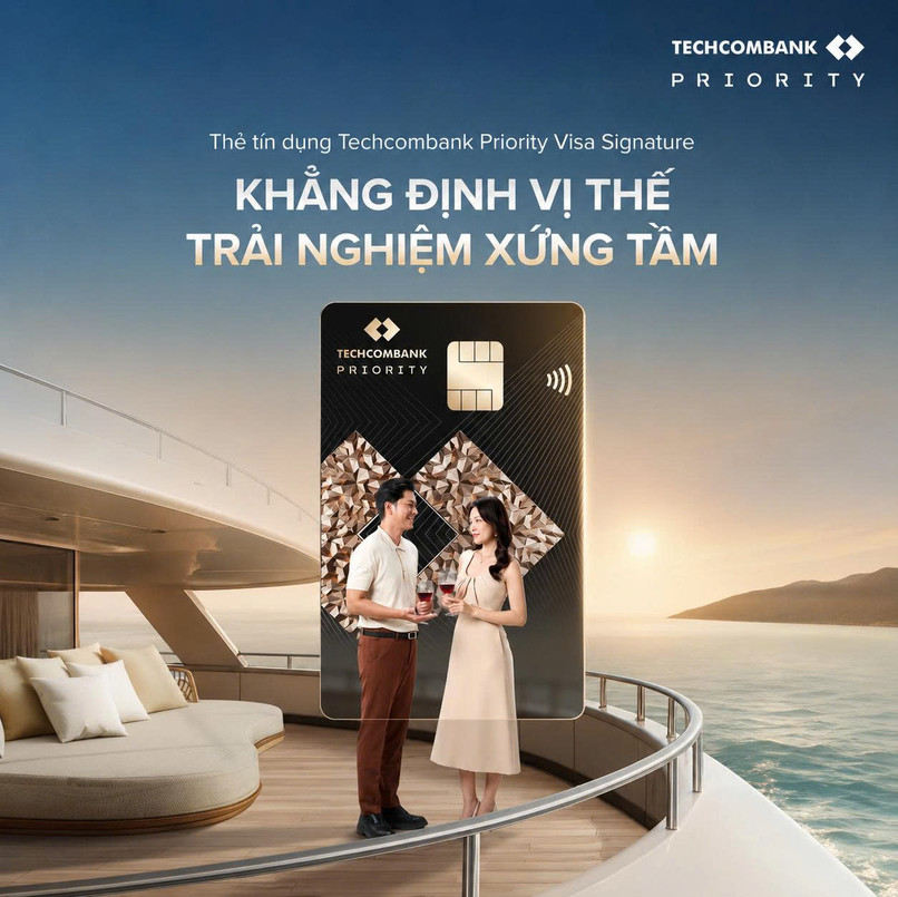 Thẻ tín dụng Techcombank Priority Visa Signature dòng thẻ dành riêng cho khách hàng cao cấp.