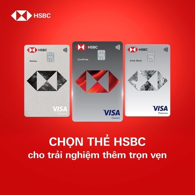 Thẻ tín dụng vàng của HSBC.