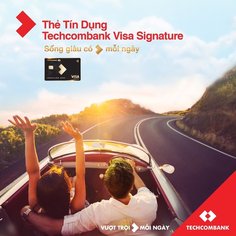 Mở thẻ tín dụng Techcombank Visa Signature với nhiều ưu đãi