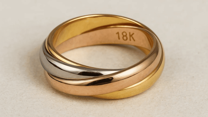 Vàng 18K thường được sử dụng để chế tác trang sức