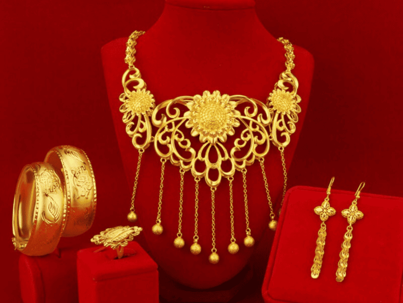 Vàng 24K thường được sử dụng làm trang sức cưới, quà cưới