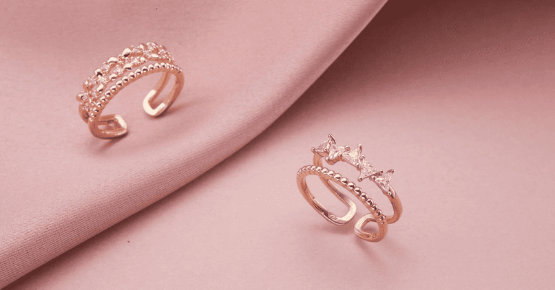 Vàng hồng được dùng để chế tác nhiều loại nữ trang tinh xảo.