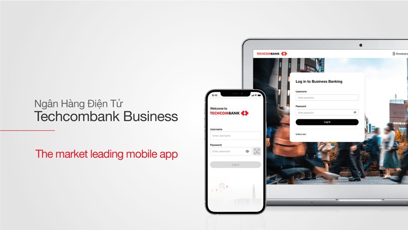 Ngân hàng số Techcombank Business với nhiều tiện ích vượt trội.