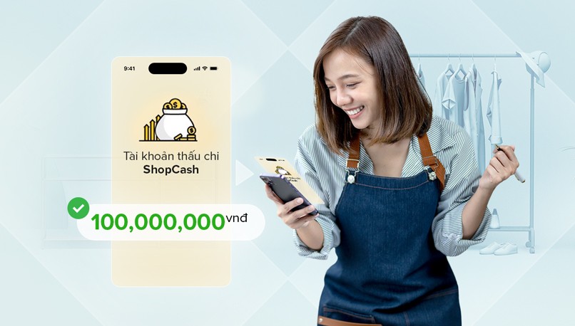 Khách hàng có thể tham gia gói vay ShopCash tín chấp để vay vốn online.