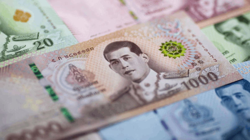 Mệnh giá 1,000 Baht Thái Lan.
