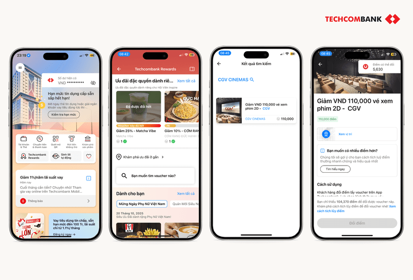 Đổi điểm UPoint nhận voucher CGV.