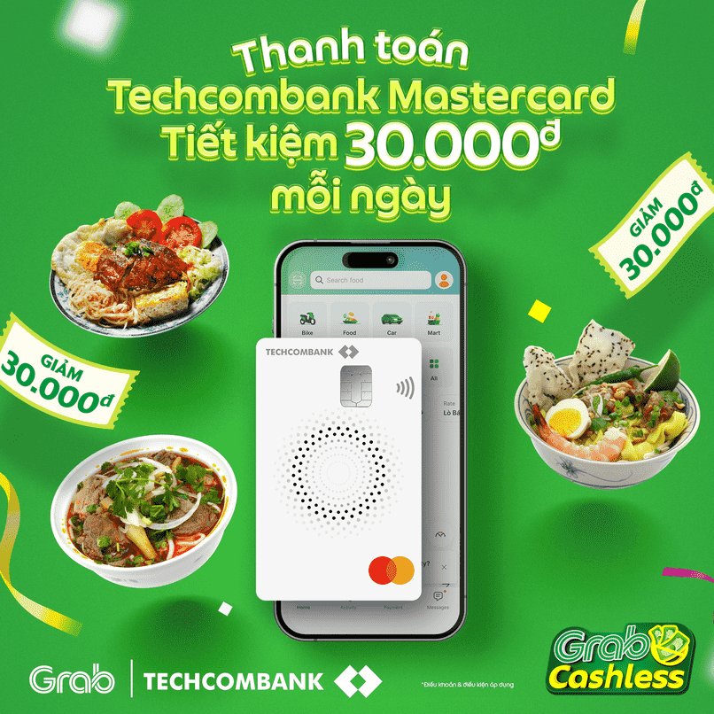 Ưu đãi dành cho chủ thẻ tín dụng Techcombank MasterCard.