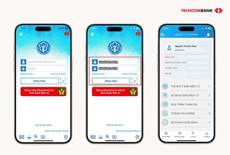 Người dùng có thể đăng nhập ứng dụng VssID bằng mã số BHXH và mật khẩu đã được cấp để tra cứu thông tin bảo hiểm. 

