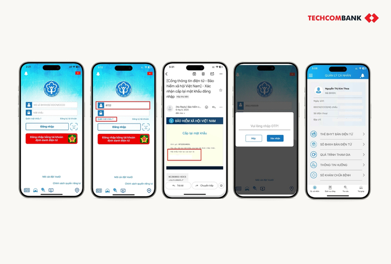 Người dùng có thể khôi phục mật khẩu VssID qua email đã đăng ký bằng cách xác thực mã OTP và nhận mật khẩu mới. 

