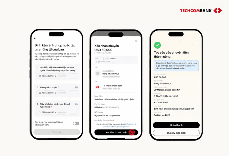 Hoàn tất giao dịch.