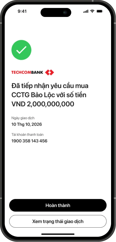 Hoàn thành mua CCTG Bảo Lộc